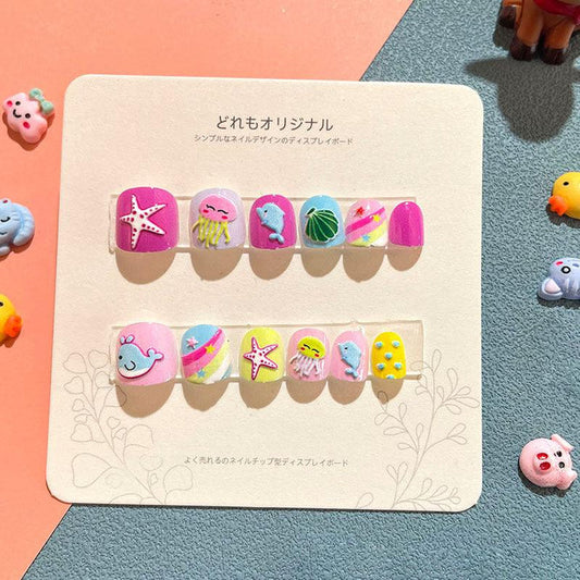 12pcs Kids Press On Nail (09)