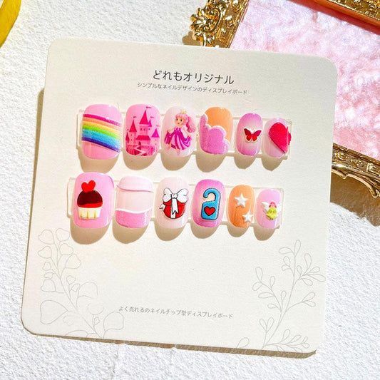 24pcs Kids Press On Nail (11)