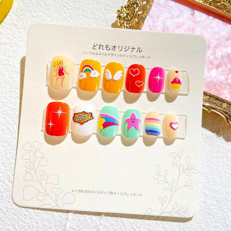 24pcs Kids Press On Nail (13)