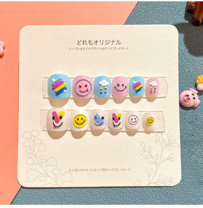 12pcs Kids Press On Nail (13)