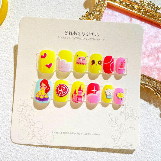 24pcs Kids Press On Nail (15)