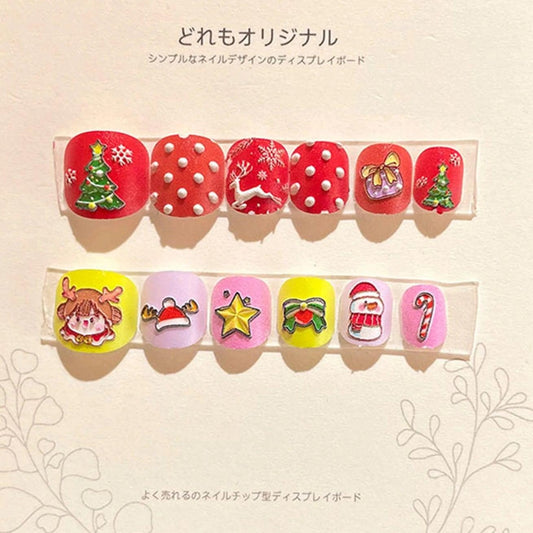 12pcs Kids Press On Nail (15)