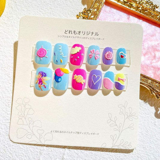 24pcs Kids Press On Nail (17)