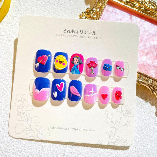 24pcs Kids Press On Nail (18)