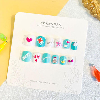 12pcs Kids Press On Nail (19)