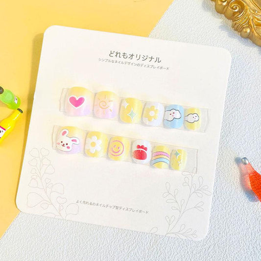 12pcs Kids Press On Nail (21)