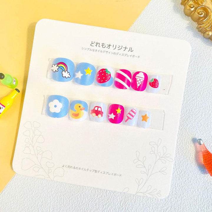 12pcs Kids Press On Nail (23)