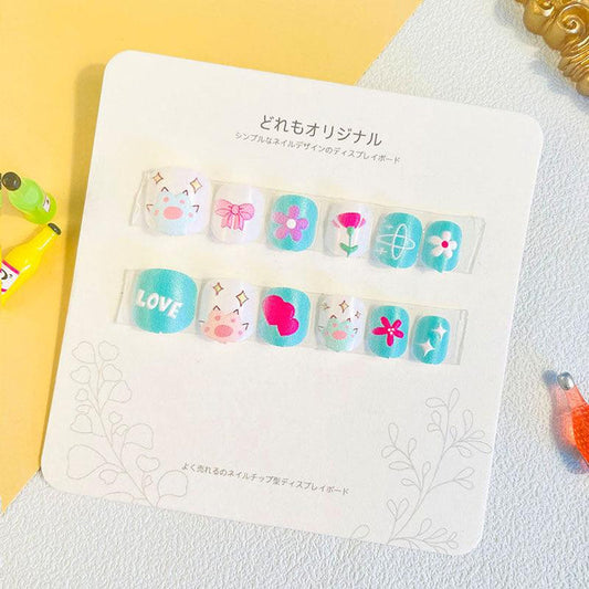 12pcs Kids Press On Nail (26)