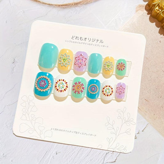 24pcs Kids Press On Nail (03)