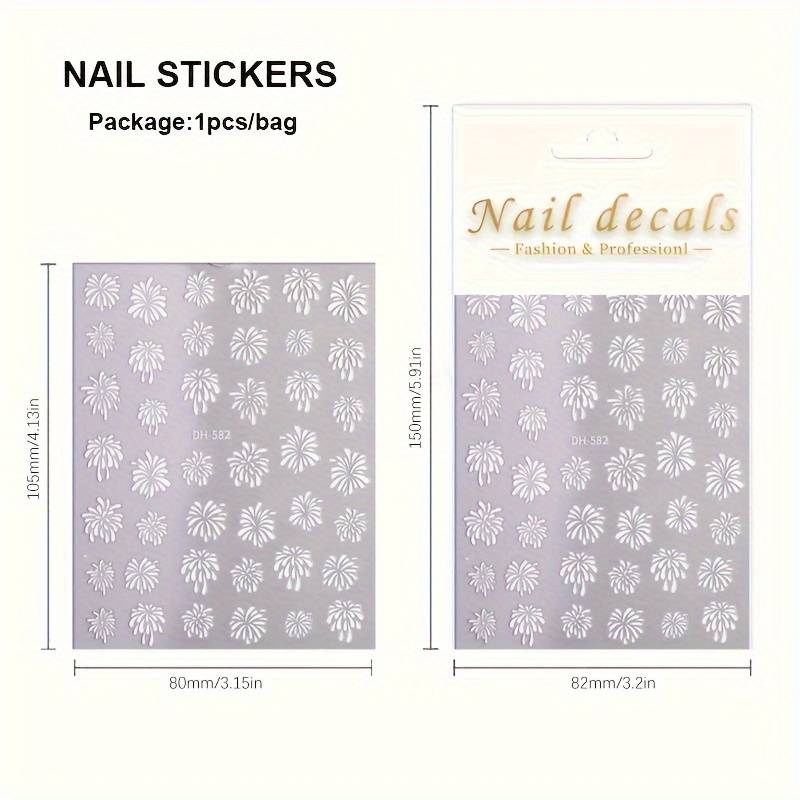 DH-582 Laser Silver Nail Art Sticker