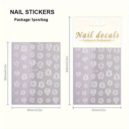 DH-582 Laser Silver Nail Art Sticker