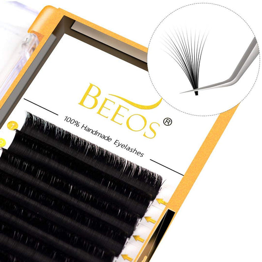 Easy Fan Lash Extensions 8~20mm MQZONE Volume Eyelash Extensions 0.05/0.07 mm Self Fanning Lashes C Curl Easy Fanning Lashes