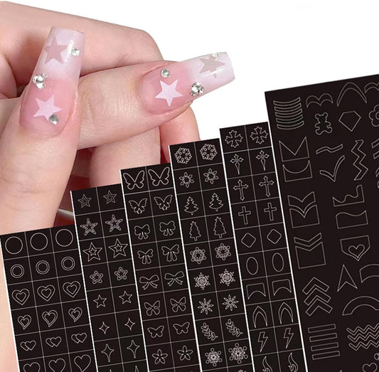 XY1916-03 Hollow Nail Art Sticker