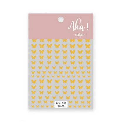 Aha-059 Golden Nail Art Sticker