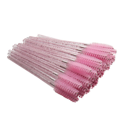 10pcs Crystal Nylon Head Eyelash Spoolie Brush