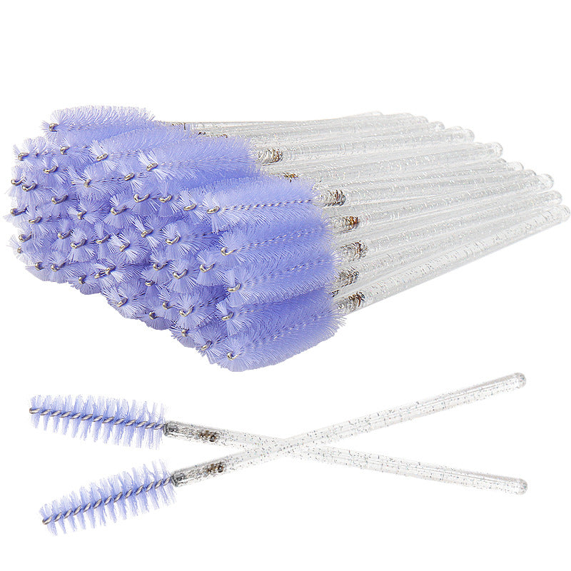 10pcs Crystal Nylon Head Eyelash Spoolie Brush