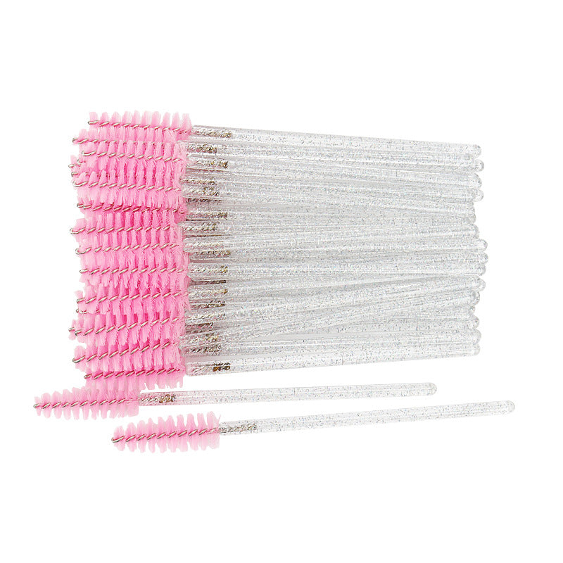 10pcs Crystal Nylon Head Eyelash Spoolie Brush