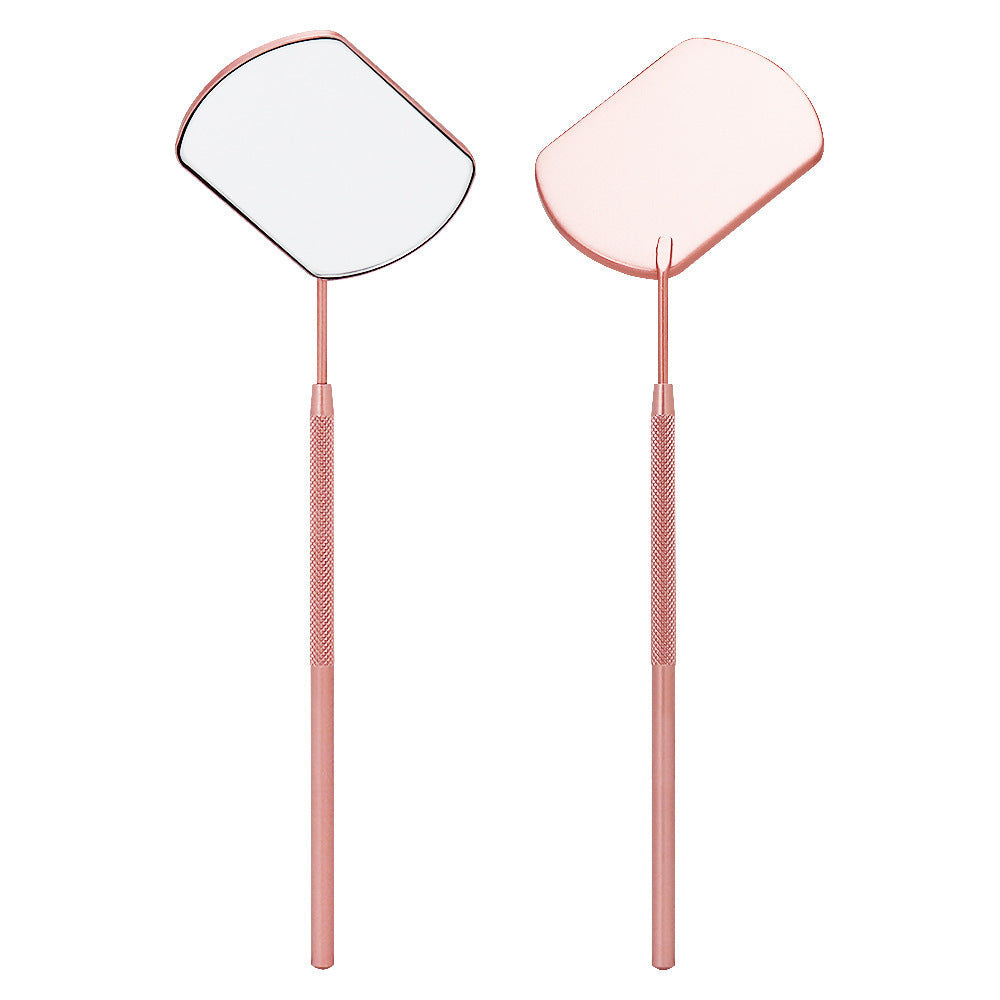 Pink Handheld Square Eyelash Grafting Mirror