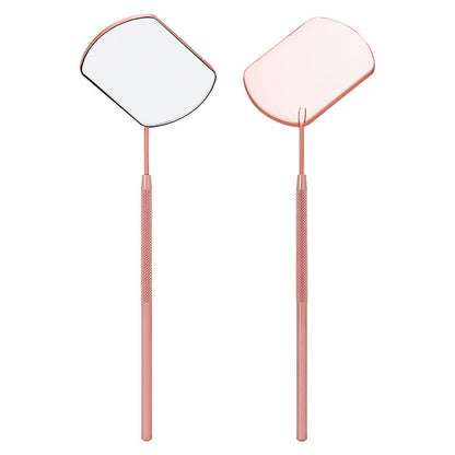 Pink Handheld Square Eyelash Grafting Mirror