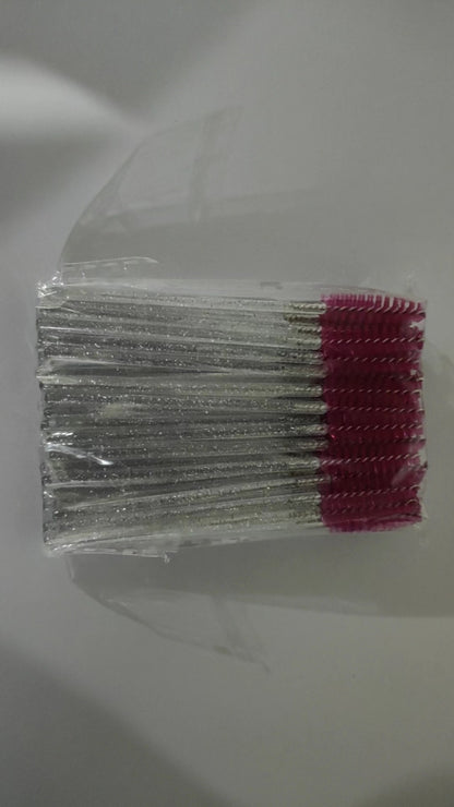 10pcs Crystal Nylon Head Eyelash Spoolie Brush