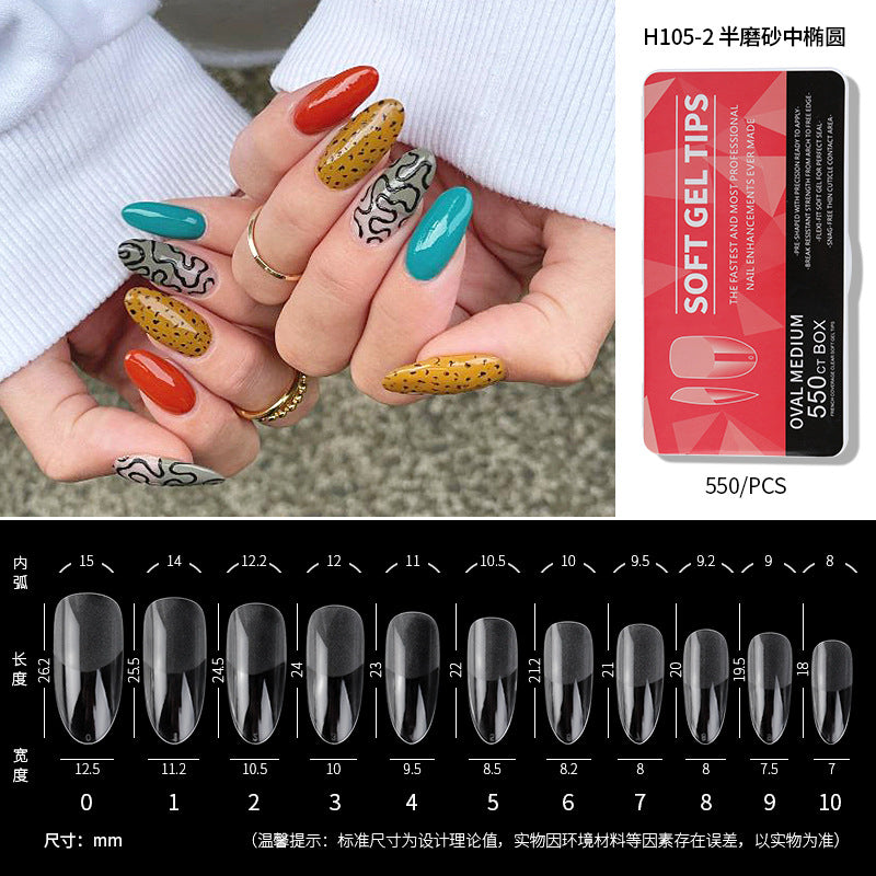 550Pcs/Box Press on Full Cover Nail Tips (H105-11)