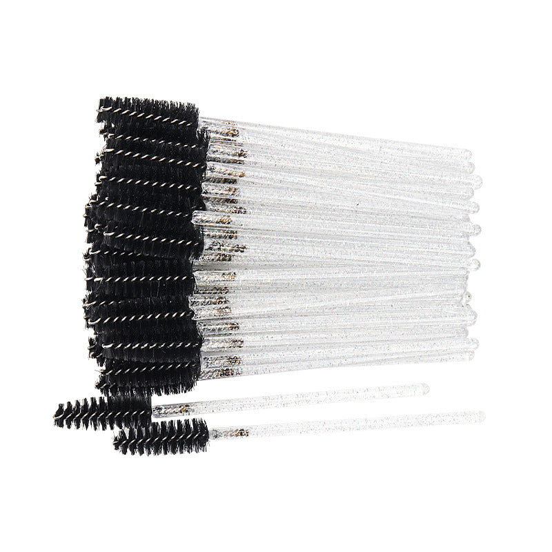 10pcs Crystal Nylon Head Eyelash Spoolie Brush