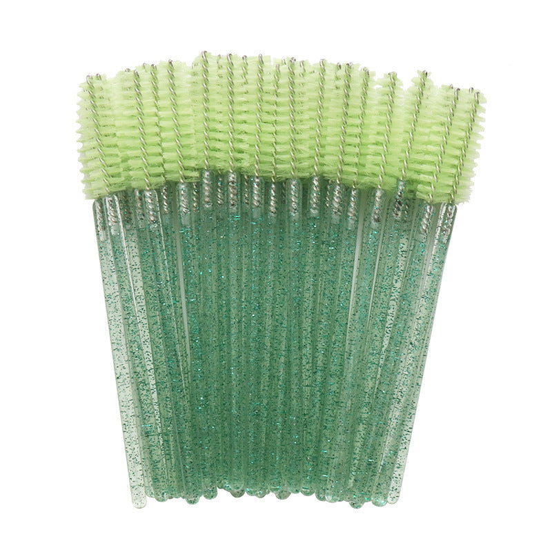 10pcs Crystal Nylon Head Eyelash Spoolie Brush