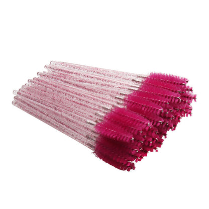 10pcs Crystal Nylon Head Eyelash Spoolie Brush