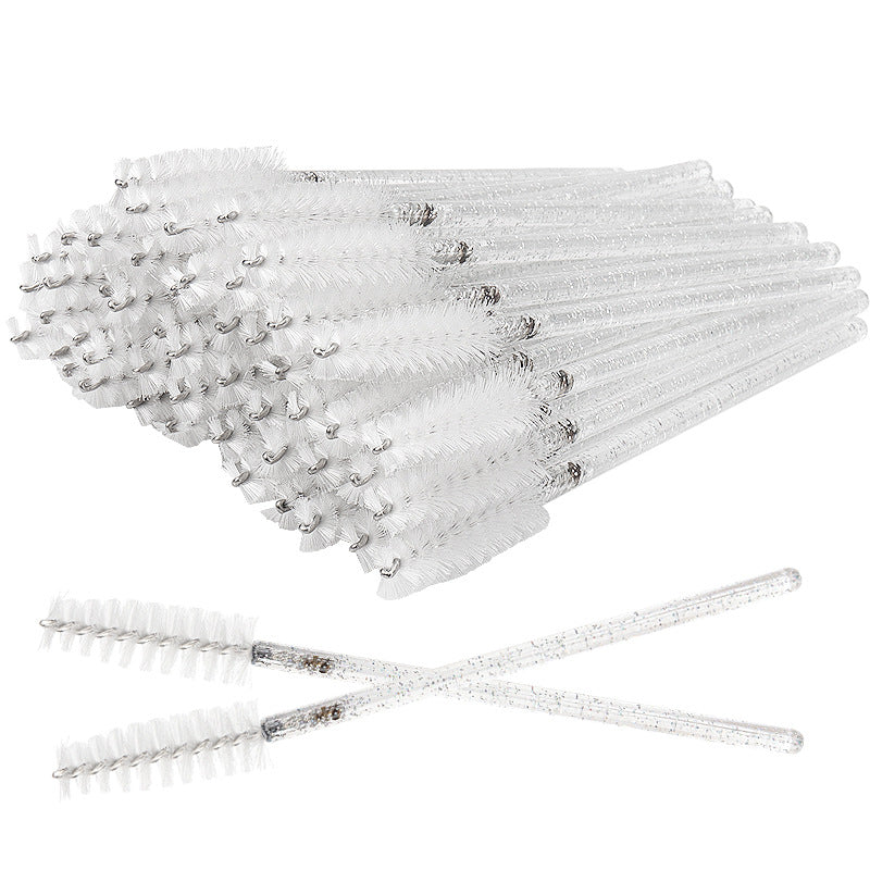 10pcs Crystal Nylon Head Eyelash Spoolie Brush