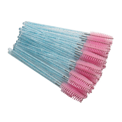 10pcs Crystal Nylon Head Eyelash Spoolie Brush