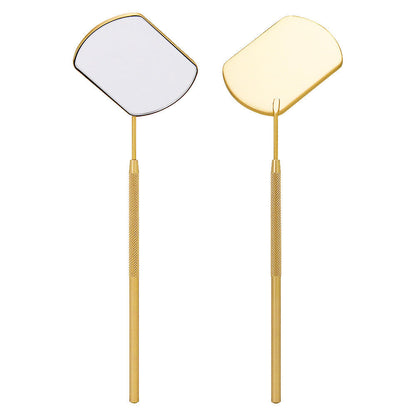 Gold Handheld Square Eyelash Grafting Mirror