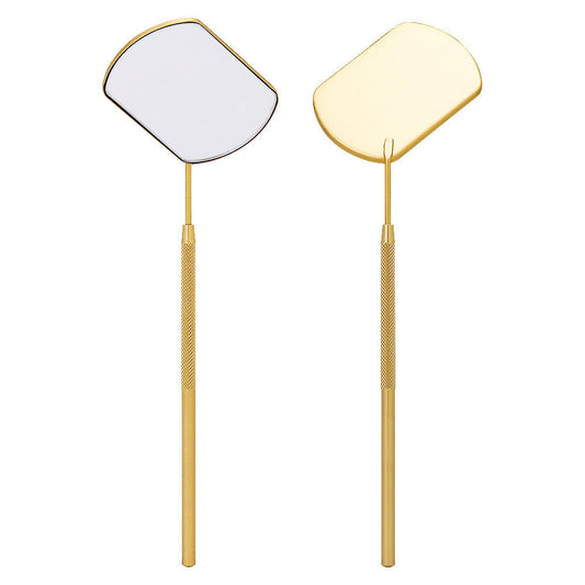 Gold Handheld Square Eyelash Grafting Mirror