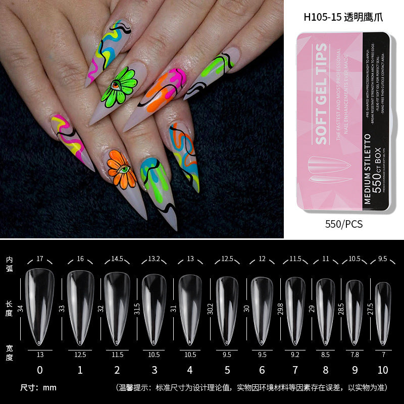 550Pcs/Box Press on Full Cover Nail Tips (H105-1)