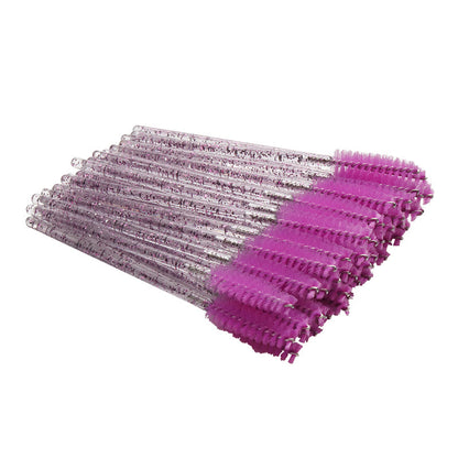 10pcs Crystal Nylon Head Eyelash Spoolie Brush