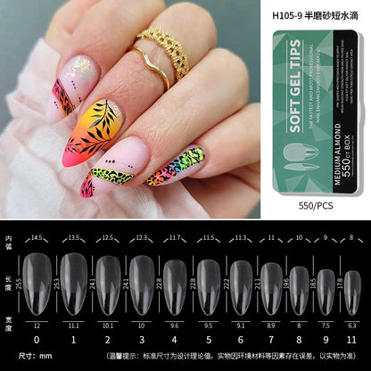 550Pcs/Box Press on Full Cover Nail Tips (H105-1)