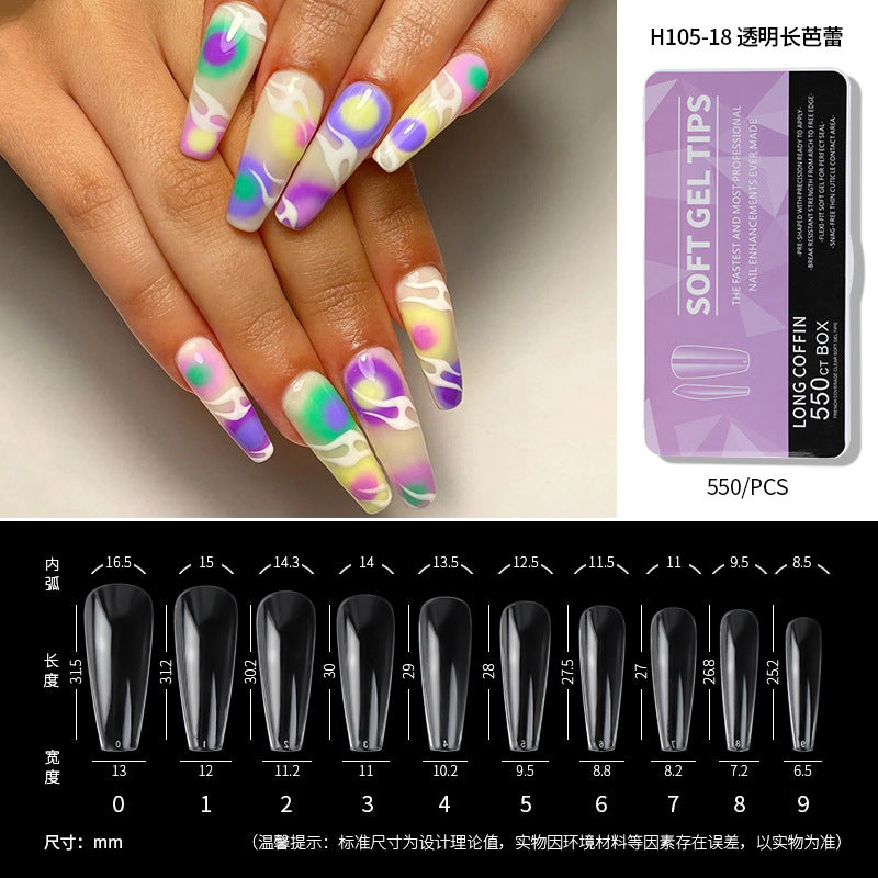 550Pcs/Box Press on Full Cover Nail Tips (H105-1)