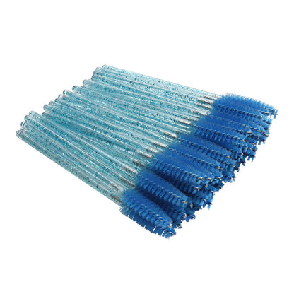 10pcs Crystal Nylon Head Eyelash Spoolie Brush