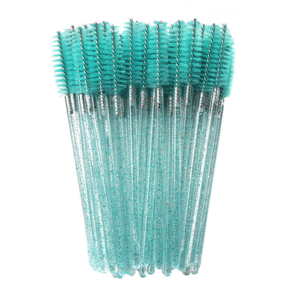 10pcs Crystal Nylon Head Eyelash Spoolie Brush