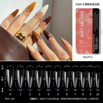 550Pcs/Box Press on Full Cover Nail Tips (H105-1)