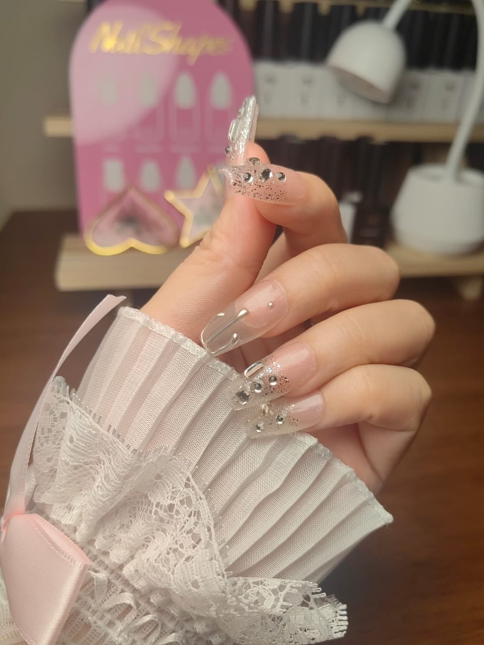 PON0044 Handmade Press on Full Cover Fake Nails