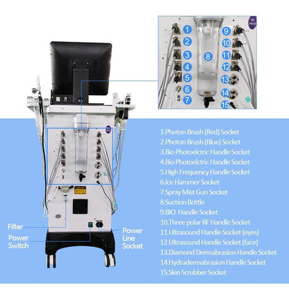 14 in 1 Microdermabrasion Hydrafacial Machine