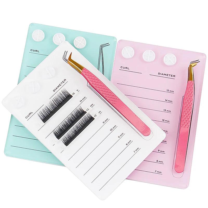 Eyelash Extensions Pallet Kit Tweezers Glue Holder Acrylic Lash Extension - MQ ZONE UAE