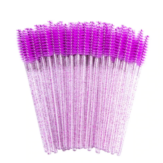 10pcs Crystal Nylon Head Eyelash Spoolie Brush