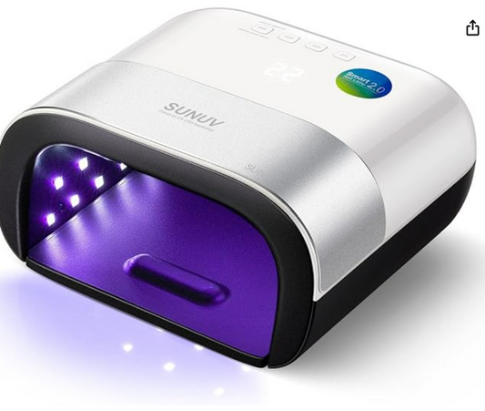 SUNUV SUN3 48W UV LED Nail Lamp for Gel Nails with Memory Timer, LCD Display, Sensor and Double-Speed Curing