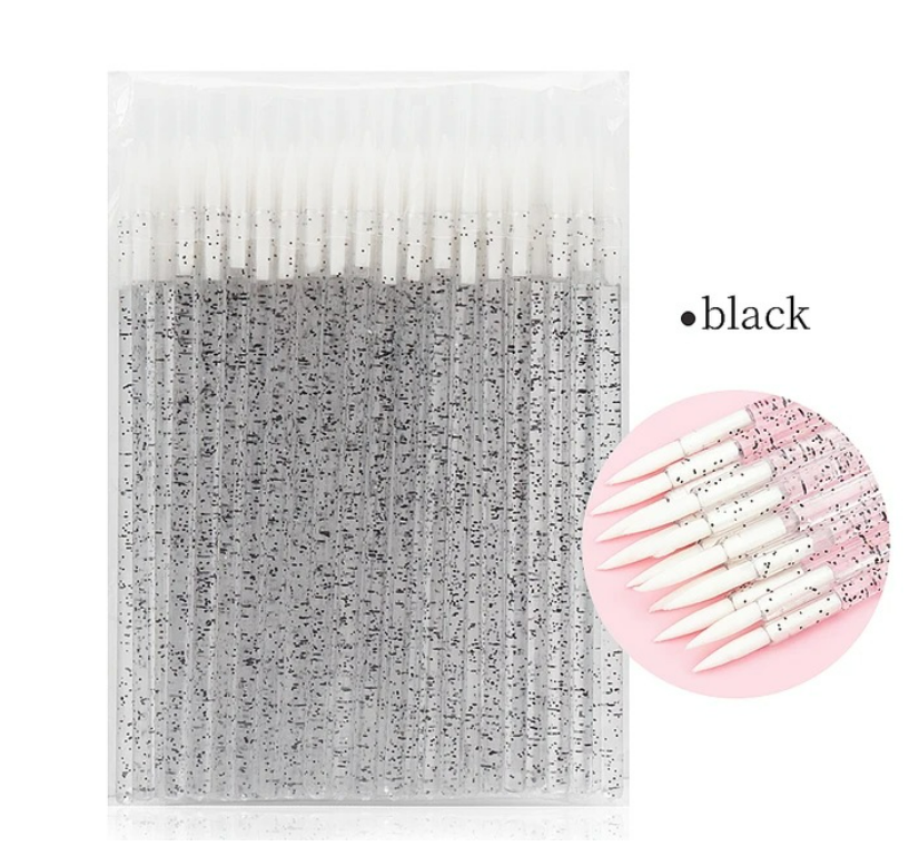 100 Pcs Disposable Eyeliner Brush Applicator Cosmetic Eye Wand Eyeliner Makeup Tool 