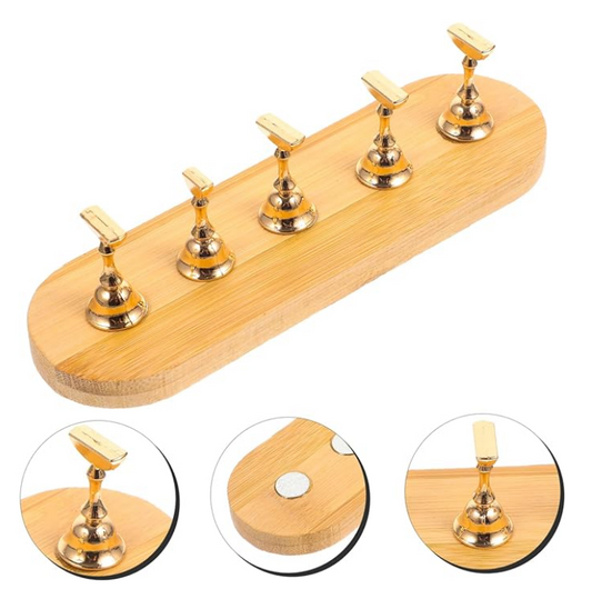 Nail Display Stand Nail Practice Holder Magnetic Nail Practice Stand MQZONE Fingernail DIY Nail Stand for False Nail Manicure Tool Salon Use