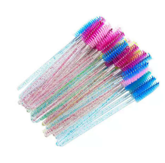 300 PCS Disposable Mascara Eyelash Wands Brush for Eyelash Extension Eyebrow and Makeup Color Mix