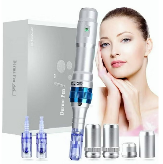 Dr. Pen A6 Wireless Electric Beauty Pen Face and Body Skin Care Set 2 Batteries, 2 Replacement Needles