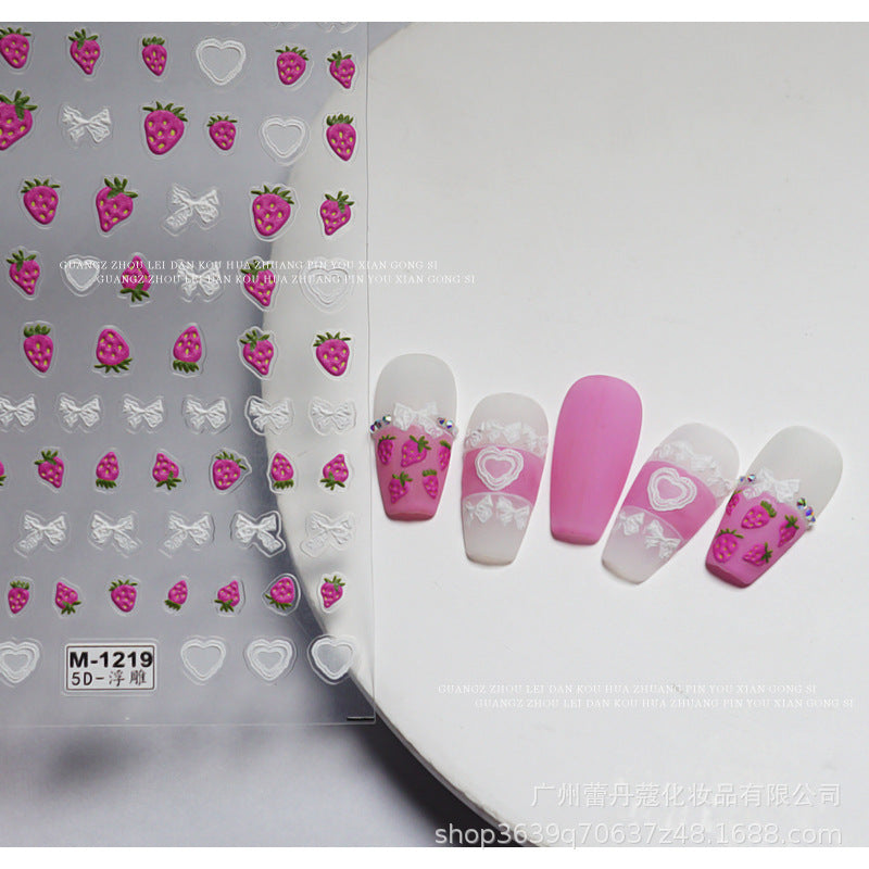 M-1219 Strawberry Nail Art Sticker