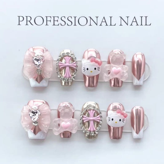 Adorable Medium Press On Nail